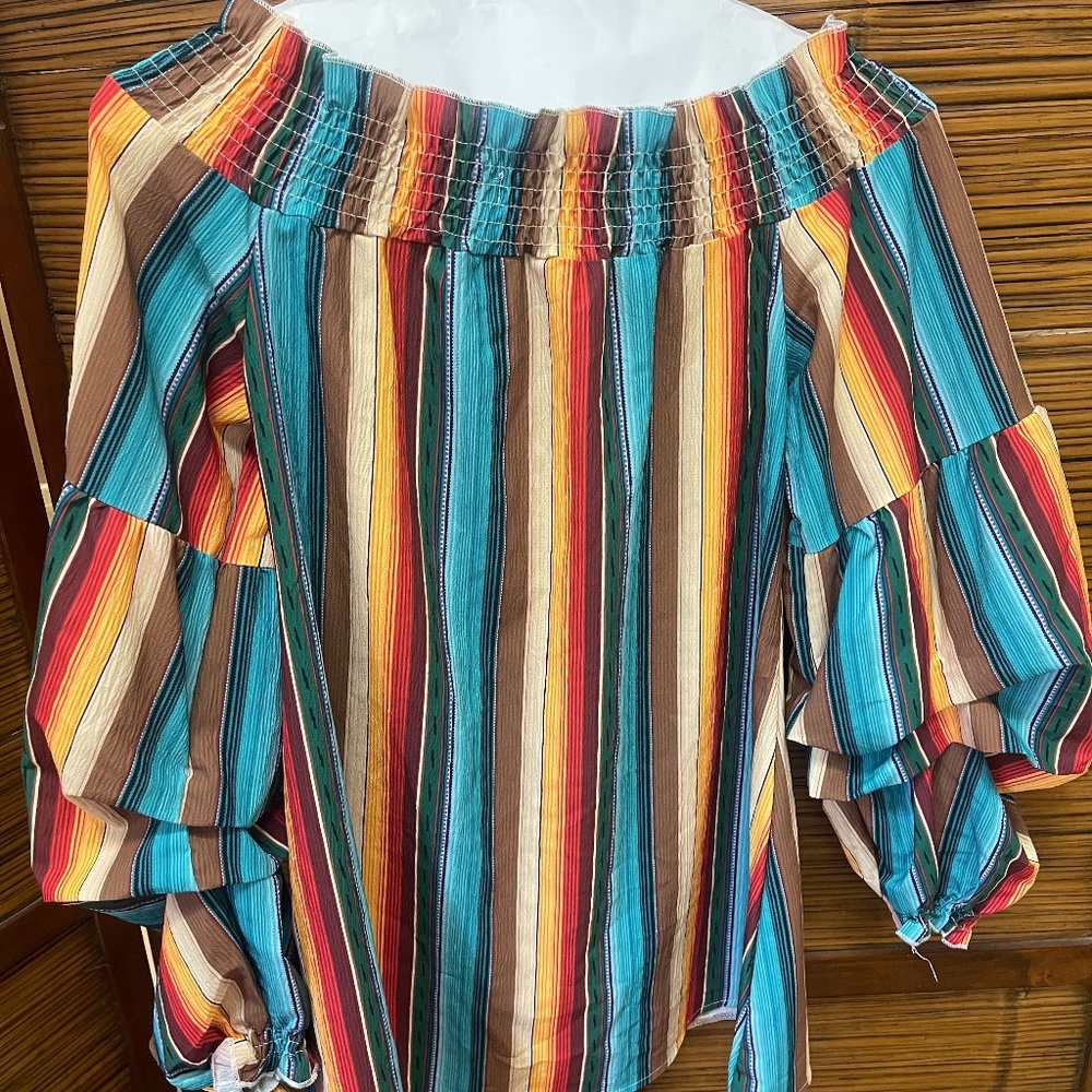 Multicolor Western Style Shirt by Giddy Up Glamour